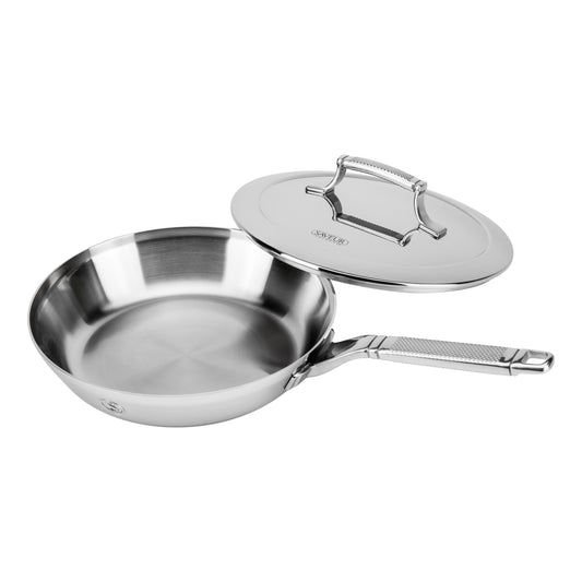 Tri-ply Stainless Steel 12-Inch Everyday Pan with Lid – Saveur Selects
