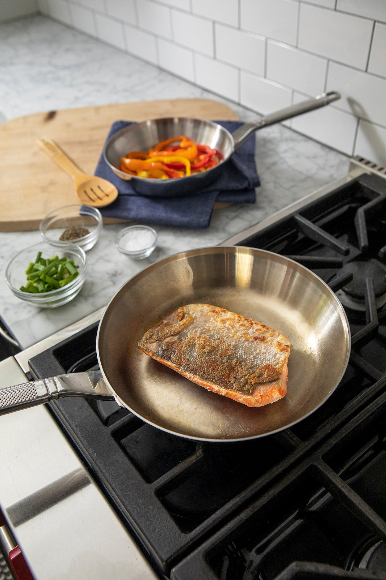 Tri-ply Stainless Steel 12-Inch Everyday Pan with Lid – Saveur Selects