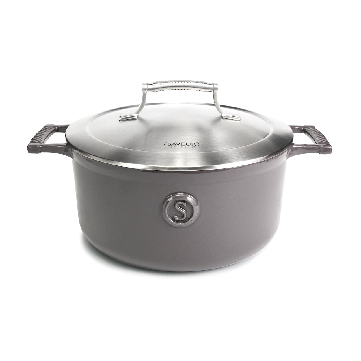 5-Quart Enameled Coated Dutch Oven with Stainless Steel Lid